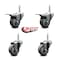 Service Caster 3 Inch Gray Polyurethane Swivel 34 Inch Threaded Stem Caster Set 2 Total Lock Brakes SCC-TSTTL20S314-PPUB-34212-2-S-2 - alternate 5